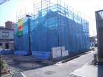 棟上げ完了　東広島市西条西本町　新築一戸建て　全2棟
