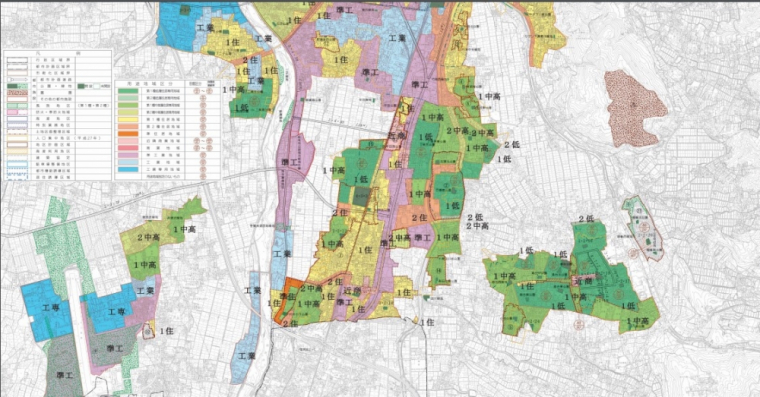松本市　都市計画図