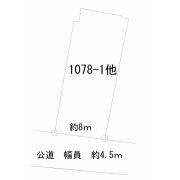 下呂市萩原町萩原1078-1 売土地 区画図